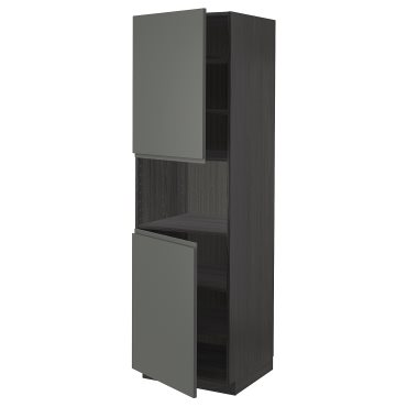 METOD, high cabinet for microwave with 2 doors/shelves, 60x60x200 cm, 094.620.58