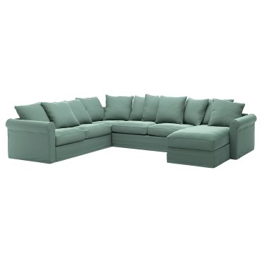 GRONLID, γωνιακός καναπές-κρεβάτι, 5θέσεων με σεζλόνγκ, 095.365.54