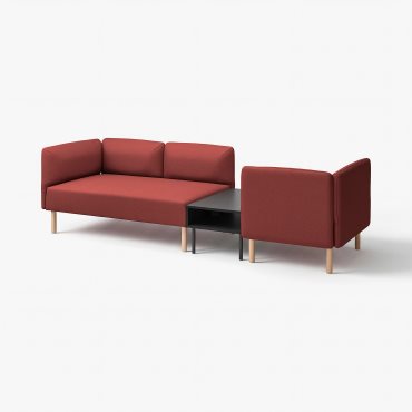 LILLEHEM, 3-seat modular sofa with side table, 095.697.47