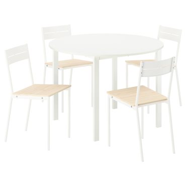 VIHALS/BUSLÄTT, table and 4 chairs, 107 cm, 095.904.90