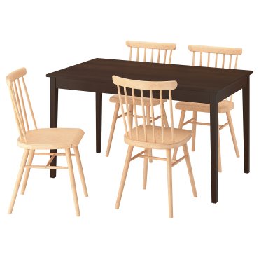 NÄSINGE/HÖGVED, table and 4 chairs, 130x80 cm, 096.101.48