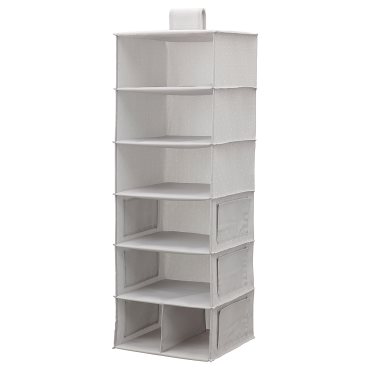 BLADDRARE, hanging storage with 7 compartments, 30x30x90 cm, 104.744.04
