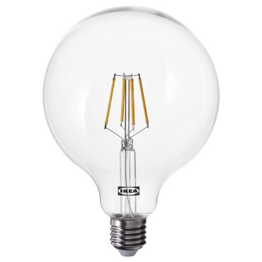 LUNNOM, λαμπτήρας LED E27 470 lumen/συμβατός με ροοστάτη, 125 mm, 105.393.68