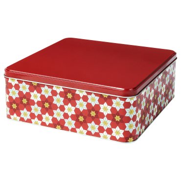 VINTERFINT, tin with lid floral pattern, 105.598.32