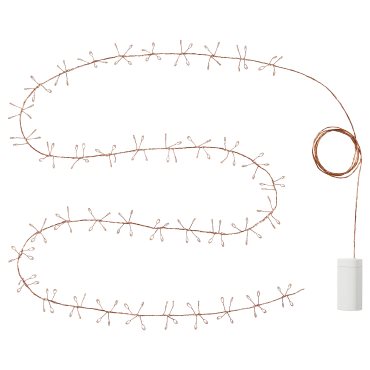 STRÅLA, lighting chain with built in LED light source/160 lights/battery-operated, mini, 106.061.69
