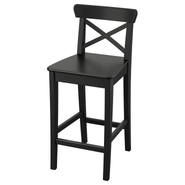 ROSENTORP, bar stool with backrest, 63 cm counter height, 106.199.30
