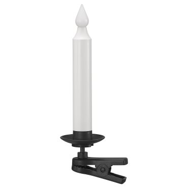 STRÅLA, clip-on candle with built-in LED light source/battery-operated, 106.335.68