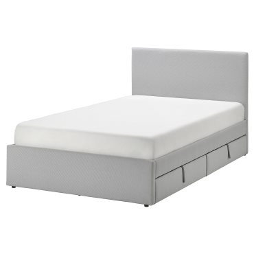 GLADSTAD, upholstered bed with 2 storage boxes, 120x200 cm, 194.067.69