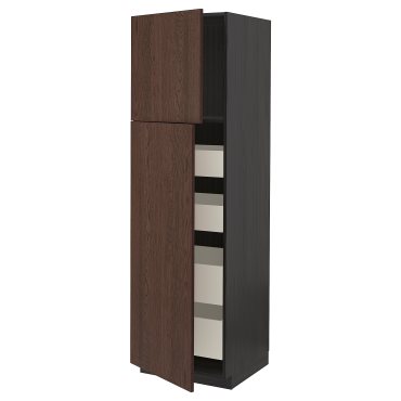 METOD/MAXIMERA, high cabinet with 2 doors/4 drawers, 60x60x200 cm, 194.553.35
