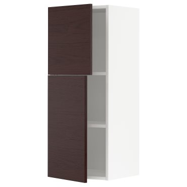 METOD, wall cabinet with shelves/2 doors, 40x100 cm, 194.693.23