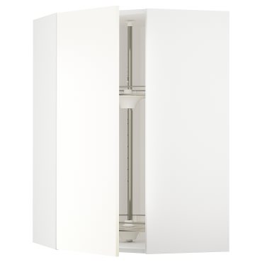 METOD, corner wall cabinet with carousel, 68x100 cm, 195.074.00