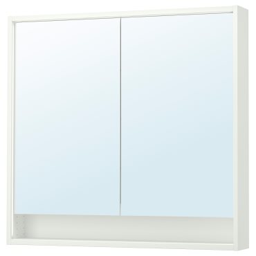 FAXALVEN, mirror cabinet with built-in lighting, 100x15x95 cm, 195.167.15
