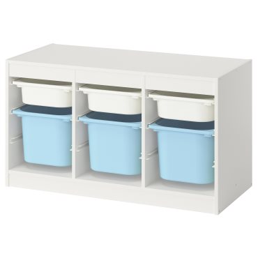 TROFAST, storage combination with boxes, 99x44x56 cm, 195.744.61