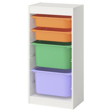 TROFAST, storage combination with boxes, 46x30x94 cm, 195.751.68