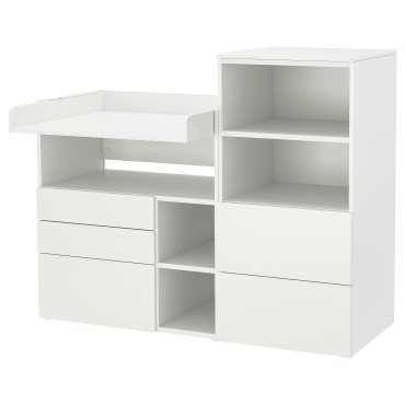 SMASTAD/PLATSA, changing table with bookcase, 150x79x123 cm, 195.832.29