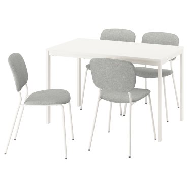 VIHALS, table and 4 chairs, 120/180x74 cm, 195.899.57