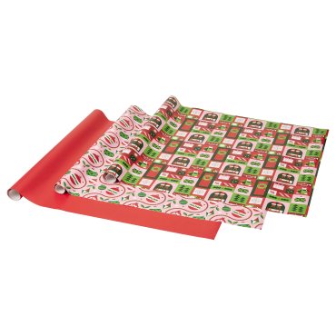 VINTERFINT, gift wrap roll/3 pack, 3x0.7 m/2.10 m², 206.029.72