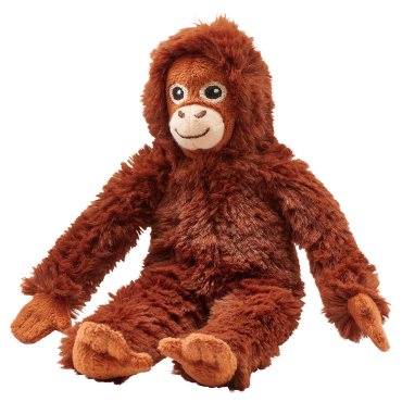 DJUNGELSKOG, soft toy/mini/orangutan, 20 cm, 206.061.02