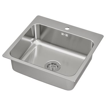 LÅNGUDDEN, inset sink 1 bowl, 56x53 cm, 291.574.77