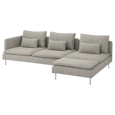 SODERHAMN, 4-seat sofa with chaise longue and open end, 293.058.16