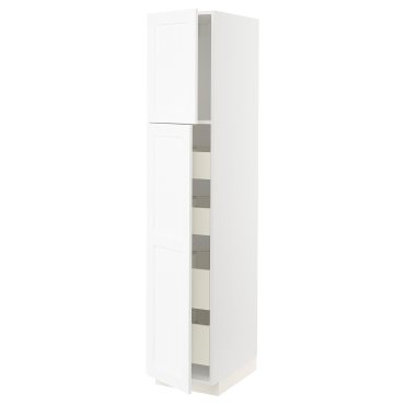 METOD, high cabinet with 2 doors/4 drawers, 40x60x200 cm, 294.733.34
