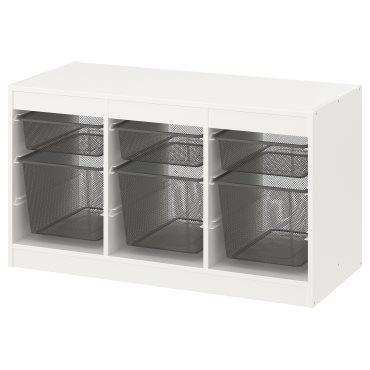 TROFAST, παιδικό έπιπλο αποθήκευσης με κουτιά, 99x44x56 cm, 294.798.35