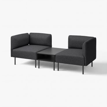 LILLEHEM, 2-seat modular sofa with side table, 295.360.58