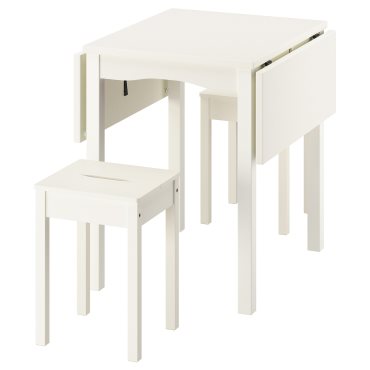 HAUGA/HAUGA, table and 2 stools, 55x82x109/74 cm, 295.749.03