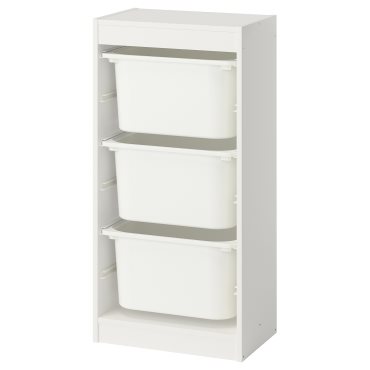 TROFAST, storage combination with boxes, 46x30x94 cm, 295.751.96