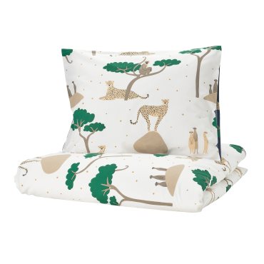 SANDLÖPARE, duvet cover and pillowcase, 150x200/50x60 cm, 306.031.98