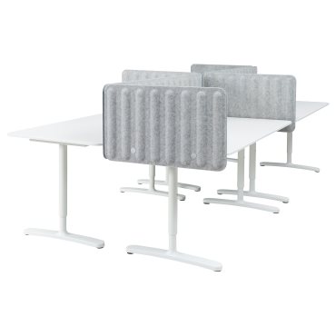 BEKANT, desk with screen, 393.873.88
