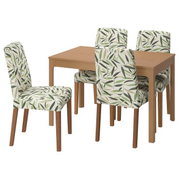 EKEDALEN/BERGMUND, table and 4 chairs, 120/180 cm, 394.084.75