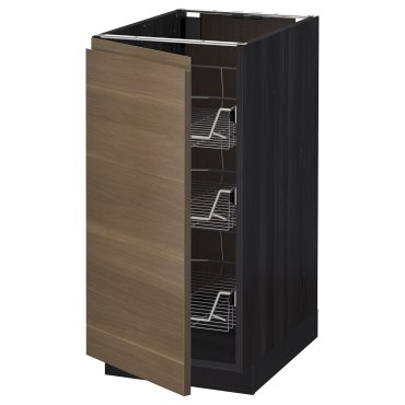 METOD, base cabinet with wire baskets, 40x60 cm, 394.642.68