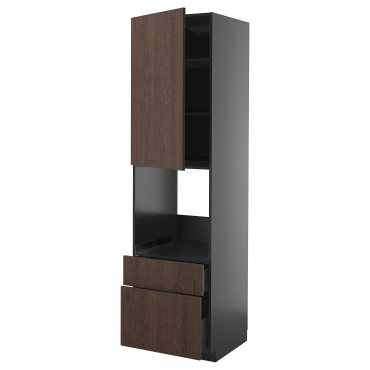 METOD/KNIVSHULT, high cabinet for oven with door/2 drawers, 60x60x220 cm, 395.892.92