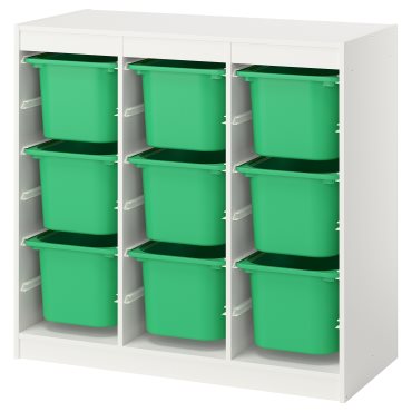 TROFAST, storage combination room divider with boxes, 99x44x94 cm, 396.131.26