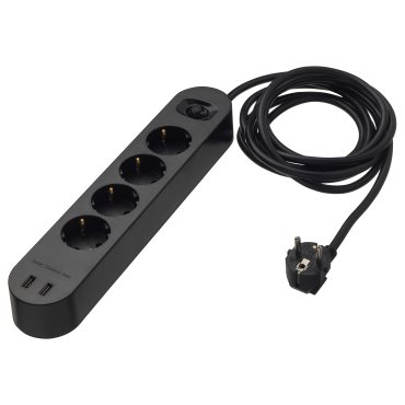 KOPPLA, πολύπριζο 4 εξόδων με 2 θύρες USB, 404.095.77