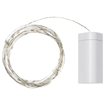 STRÅLA, γιρλάντα με ενσωματωμένο φωτισμό LED/40 λαμπτήρες/λειτουργία με μπαταρία, εξωτερικού χώρου, 405.991.86