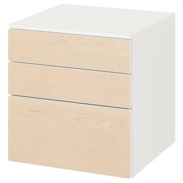 SMASTAD/PLATSA, chest of 3 drawers, 60x57x63 cm, 493.875.71