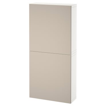 BESTÅ, wall cabinet with 2 doors, 60x22x128 cm, 494.170.97