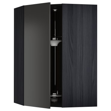 METOD, corner wall cabinet with carousel, 68x100 cm, 494.990.12