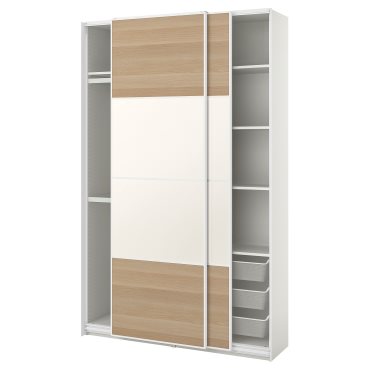 PAX/MEHAMN, ντουλάπα με συρόμενες πόρτες, 150x43x236 cm, 495.003.03