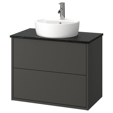 HAVBACK/TORNVIKEN, wash-stand with drawers/wash-basin/tap, 82x49x79 cm, 495.214.09