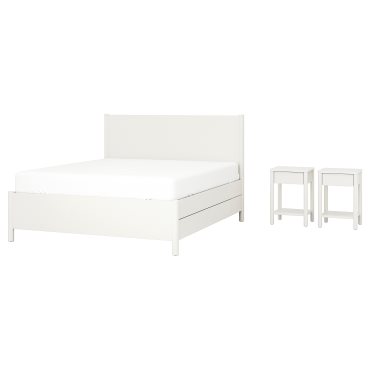 TONSTAD, bedroom furniture including bed storage set of 3, 140x200 cm, 495.775.85