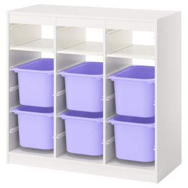 TROFAST, storage combination room divider with shelves and boxes, 93x44x91 cm, 496.131.35