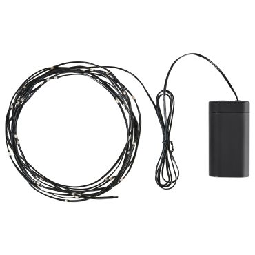 STRÅLA, γιρλάντα με ενσωματωμένο φωτισμό LED/40 λαμπτήρες/λειτουργία με μπαταρία, εξωτερικού χώρου, 505.990.77