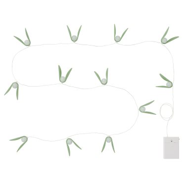 STRÅLA, lighting chain with built-in LED light source/battery-operated/mistletoe, 2.80 m, 506.334.96