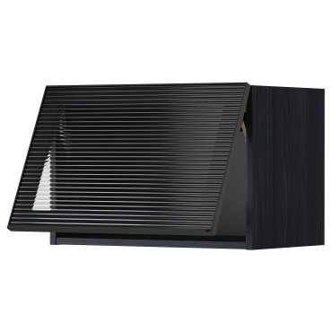 METOD, wall cabinet horizontal/glass door with push-open, 60x40 cm, 594.907.37