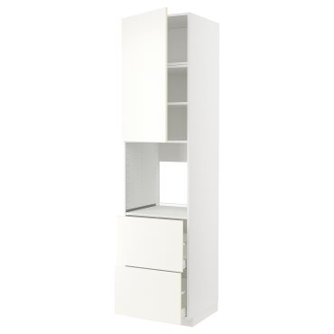 METOD, high cabinet for oven with door/2 drawers, 60x60x240 cm, 595.070.59