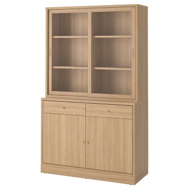 TONSTAD, storage combination with sliding glass doors, 121x201 cm, 595.150.64