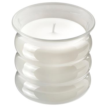 JUVELTRAST, scented candle in glass/Pink flowers, 50 hr, 606.276.59